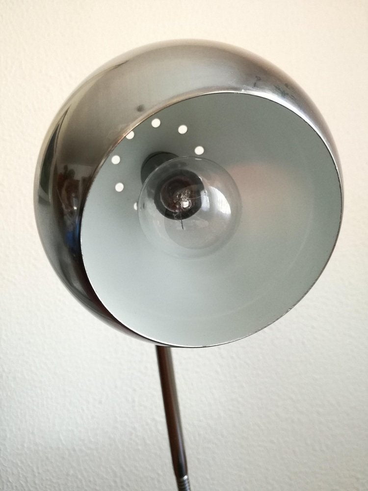 Mid-Century Modern Italian Eyeball Desk Lamp in Chrome, 1960s