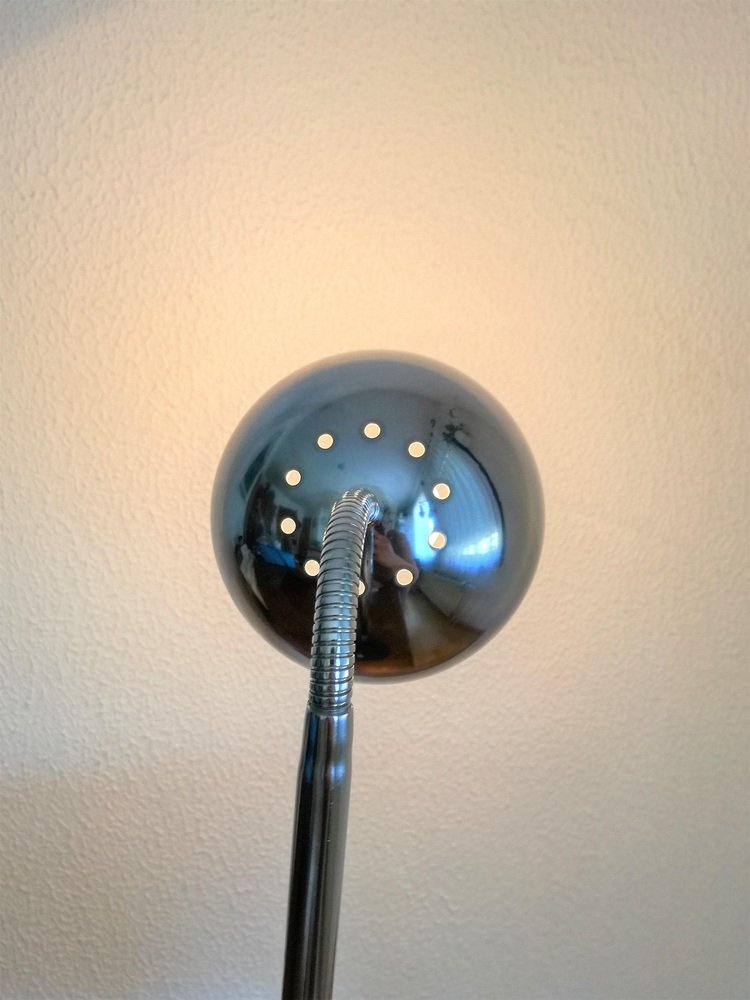 Mid-Century Modern Italian Eyeball Desk Lamp in Chrome, 1960s