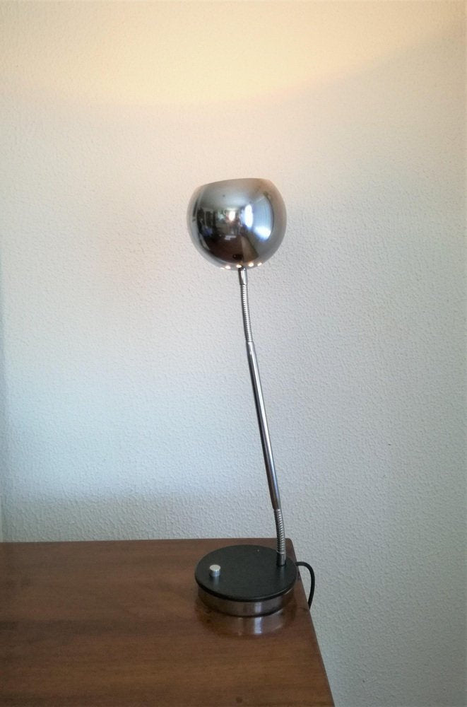 Mid-Century Modern Italian Eyeball Desk Lamp in Chrome, 1960s