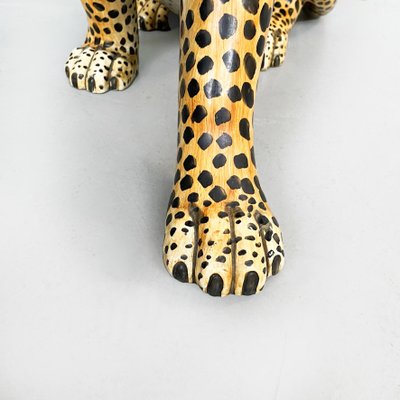 Mid-Century Modern Italian Feline Animal Cheetah Ceramic Statue, 1960s-GDD-1354956