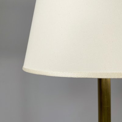 Mid-Century Modern Italian Floor Lamp in Withe Fabric Brass by Lam Bologna, 1960s-GDD-2020932