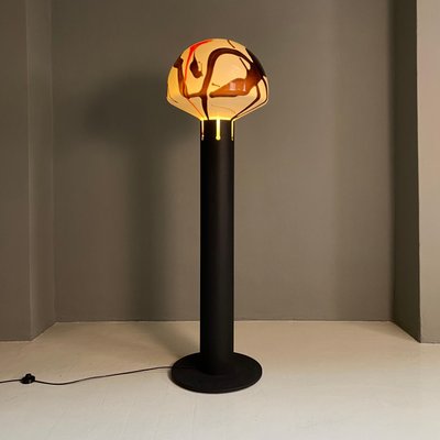 Mid-Century Modern Italian Floor Lamp with Decorated Murano Glass, 1970s-GDD-1386618