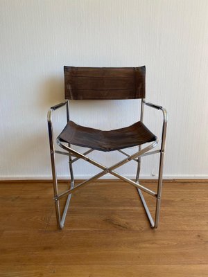 Mid-Century Modern Italian Folding Chair insStyle of the Gae Aulenti April Chair, 1970s-LL-1794813