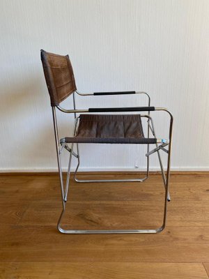 Mid-Century Modern Italian Folding Chair insStyle of the Gae Aulenti April Chair, 1970s-LL-1794813