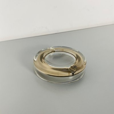 Mid-Century Modern Italian Glass Ashtray with Internal Decoration, 1970s-GDD-1097107