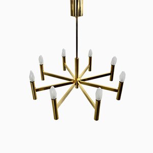 Mid-Century Modern Italian Golden Ceiling Lamp by Gaetano Sciolari, 1960s-NB-770431