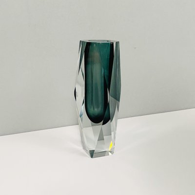 Mid-Century Modern Italian Gray Murano Glass Vase, 1970s-GDD-1328669