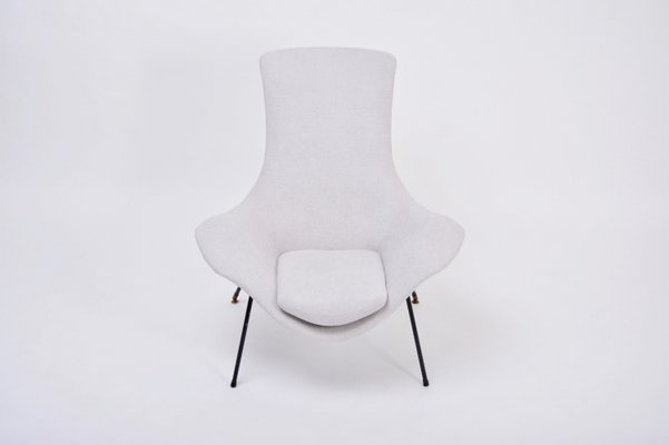 Mid-Century Modern Italian Grey Lounge Chair by Augusto Bozzi for Fratelli Saporiti-FN-935666