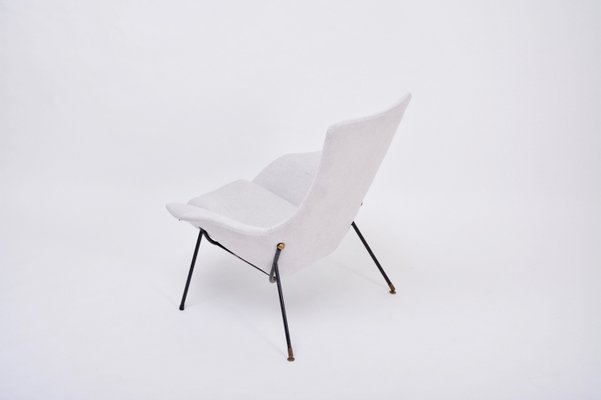 Mid-Century Modern Italian Grey Lounge Chair by Augusto Bozzi for Fratelli Saporiti-FN-935666