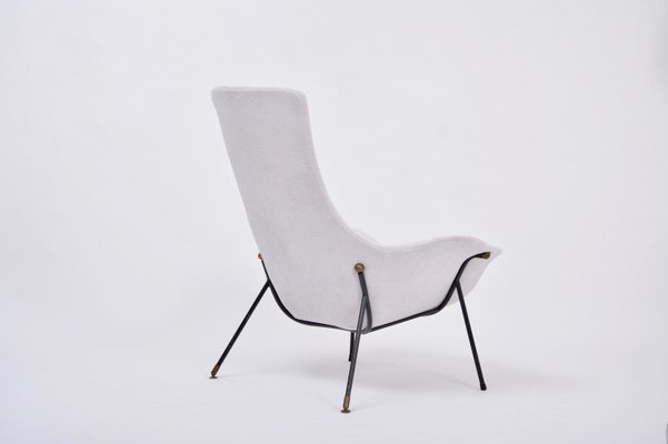 Mid-Century Modern Italian Grey Lounge Chair by Augusto Bozzi for Fratelli Saporiti-FN-935666