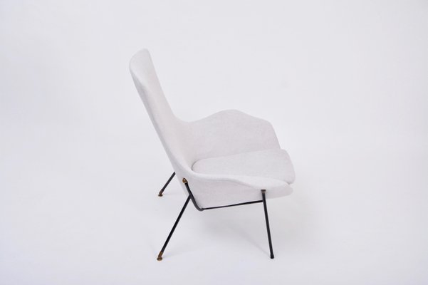 Mid-Century Modern Italian Grey Lounge Chair by Augusto Bozzi for Fratelli Saporiti-FN-935666