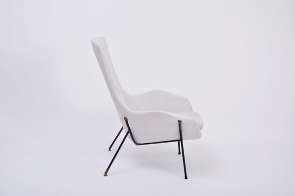 Mid-Century Modern Italian Grey Lounge Chair by Augusto Bozzi for Fratelli Saporiti-FN-935666