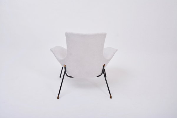 Mid-Century Modern Italian Grey Lounge Chair by Augusto Bozzi for Fratelli Saporiti-FN-935666