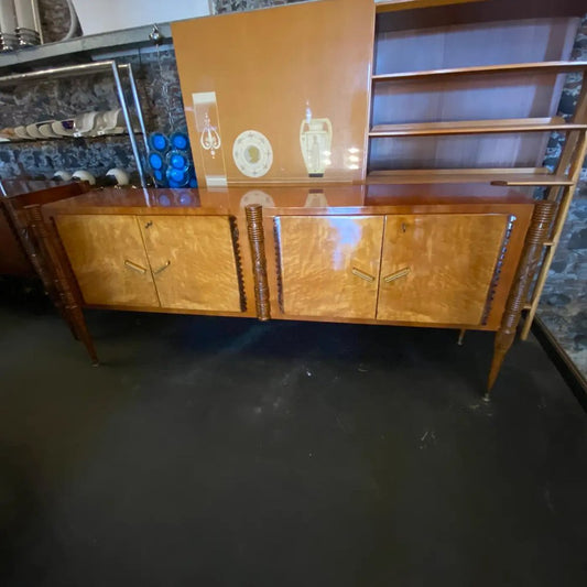 Mid-Century Modern Italian Hand-Carved Wood Sideboard by Pier Luigi Colli, 1950s