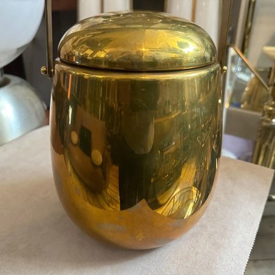 Mid-Century Modern Italian Ice Bucket in Brass, 1960s-NMK-2043744