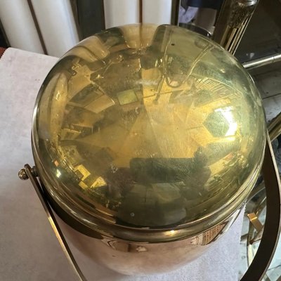 Mid-Century Modern Italian Ice Bucket in Brass, 1960s-NMK-2043744