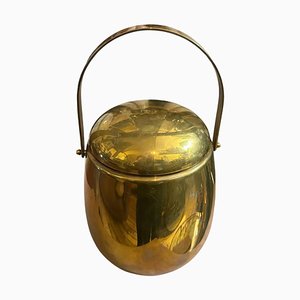 Mid-Century Modern Italian Ice Bucket in Brass, 1960s-NMK-2043744