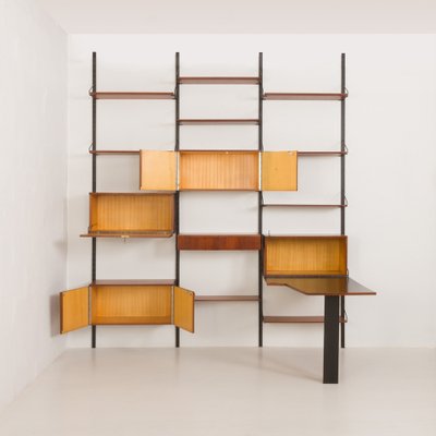 Mid-Century Modern Italian Large Wall Unit with Hidden Desk, 1960s-UE-2036248