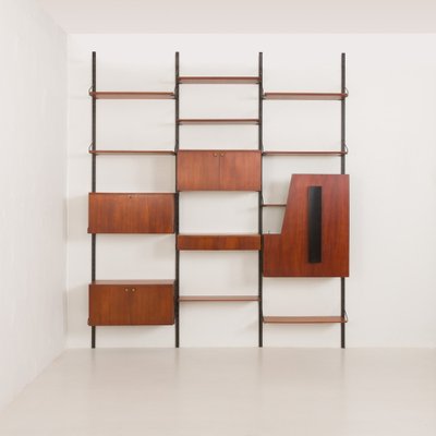 Mid-Century Modern Italian Large Wall Unit with Hidden Desk, 1960s-UE-2036248