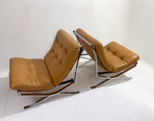 Mid-Century Modern Italian Leather Armchairs from MIM Roma, 1960s, Set of 2-FGA-1421050