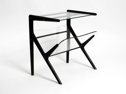 Mid-Century Modern Italian Magazine Rack and Side Table by Cesare Lacca for Cassina, 1960s-RR-2042112