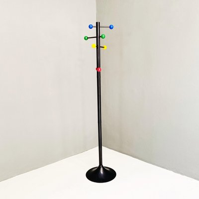 Mid-Century Modern Italian Metal Coat Rack with Colored Spheres, 1980s-GDD-1352531