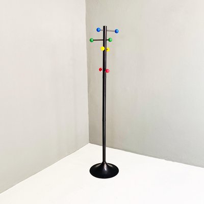 Mid-Century Modern Italian Metal Coat Rack with Colored Spheres, 1980s-GDD-1352531