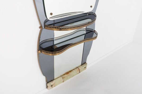 Mid-Century Modern Italian Mirror from Crystal Art, 1960s-KMC-1389080