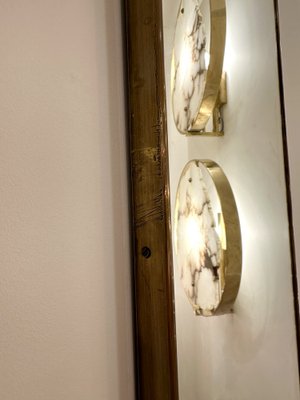 Mid-Century Modern Italian Mirror with Brass Frame, 1950s-FUE-1801306