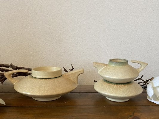 Mid-Century Modern Italian Modernist Stackable Tea Set in Ceramic from SC3, 1970s, Set of 9-PYR-1194015