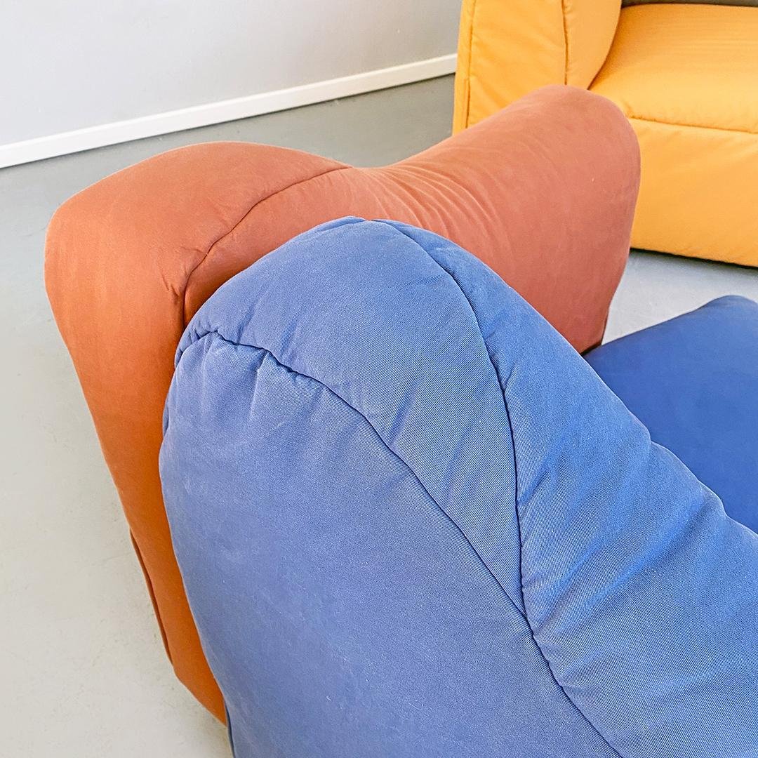 Mid-Century Modern Italian Multi Colored Sofa Cannaregio by G.Pesce for Cassina, 1987