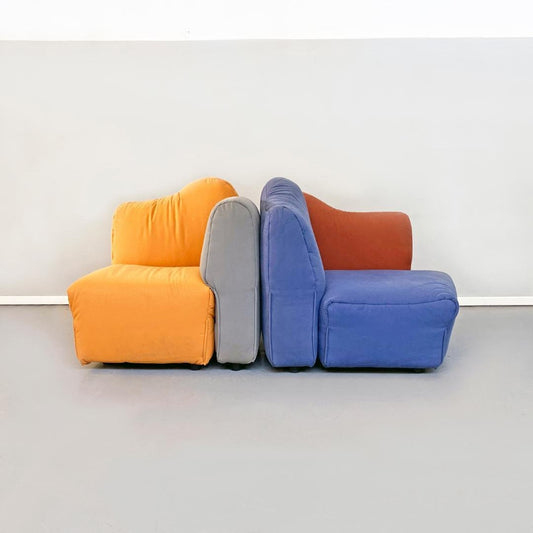 Mid-Century Modern Italian Multi Colored Sofa Cannaregio by G.Pesce for Cassina, 1987