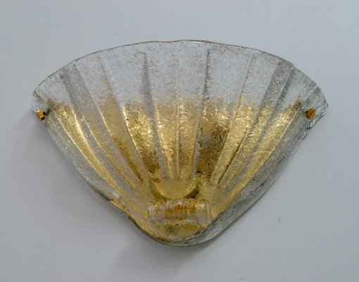 Mid-Century Modern Italian Murano Glass Sconces from Barovier & Toso, 1960s, Set of 2-FER-698888