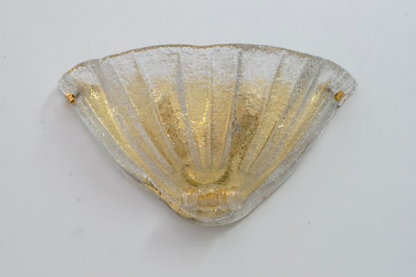 Mid-Century Modern Italian Murano Glass Sconces from Barovier & Toso, 1960s, Set of 2-FER-698888