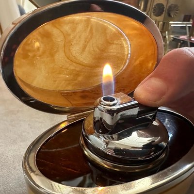 Mid-Century Modern Italian Oval Table Lighter, 1960-NMK-2036014