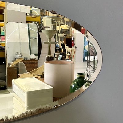 Mid-Century Modern Italian Oval Wall Mirror, 1950s-GDD-1803440