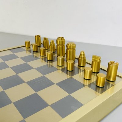 Mid-Century Modern Italian Professional Chess Board with Pawns, 1980s-GDD-1312779