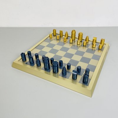 Mid-Century Modern Italian Professional Chess Board with Pawns, 1980s-GDD-1312779