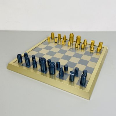 Mid-Century Modern Italian Professional Chess Board with Pawns, 1980s-GDD-1312779