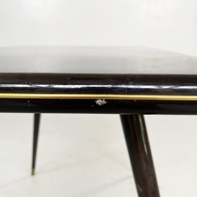 Mid-Century Modern Italian Rectangular Coffee Table in Wood and Brass, 1950s-GDD-1335902