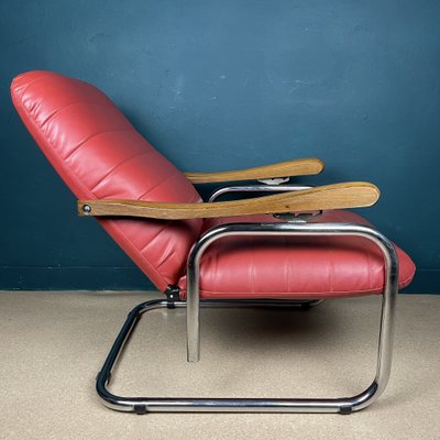 Mid-Century Modern Italian Red Lounge Chair, 1970s-WQC-1250566