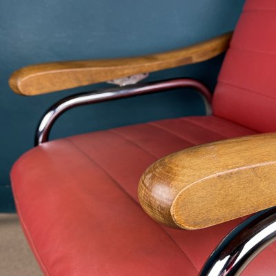 Mid-Century Modern Italian Red Lounge Chair, 1970s-WQC-1250566