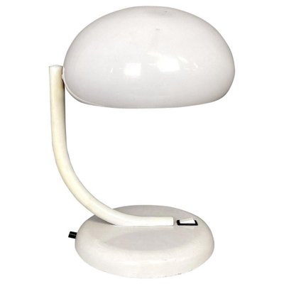 Mid-Century Modern Italian Round White Table Lamp from Stilnovo, 1960s-GDD-1771647