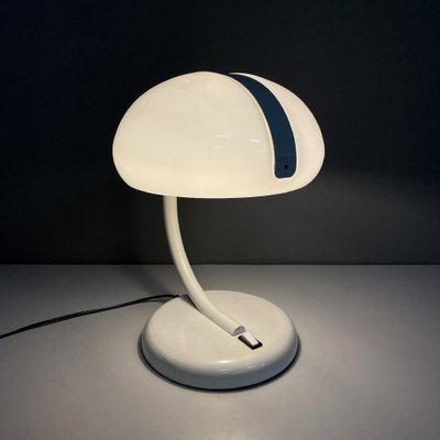 Mid-Century Modern Italian Round White Table Lamp from Stilnovo, 1960s-GDD-1771647