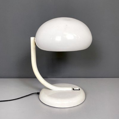 Mid-Century Modern Italian Round White Table Lamp from Stilnovo, 1960s-GDD-1771647