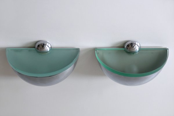 Mid-Century Modern Italian Sconces from Fontana Arte, 1970s, Set of 2-WPT-877490