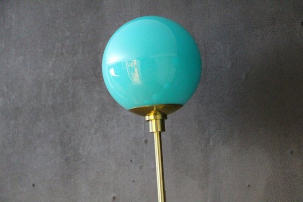 Mid-Century Modern Italian Sconces in Turquoise Tiffany Blue Glass, 2000, Set of 2-YF-1447018