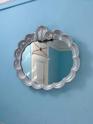 Mid-Century Modern Italian Shell Shaped Ceramic Mirror, 1970-UWS-2036569