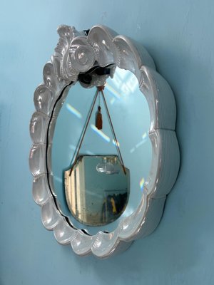 Mid-Century Modern Italian Shell Shaped Ceramic Mirror, 1970-UWS-2036569