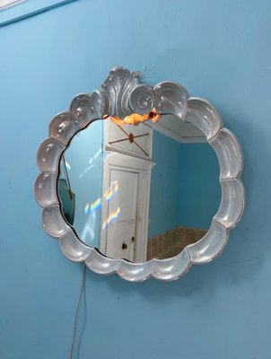 Mid-Century Modern Italian Shell Shaped Ceramic Mirror, 1970-UWS-2036569